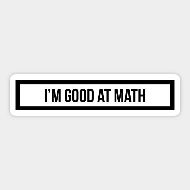 i'm good at math Sticker by emilykroll